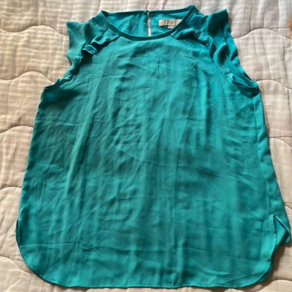 Loft turquoise sleeveless top